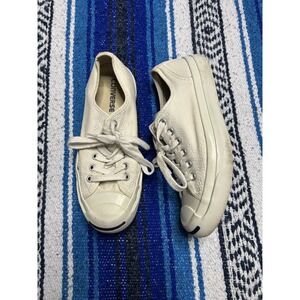 Converse Womens Size 7 Jack Purcell Sneakers White Canvas Mens 5.5 1Q698